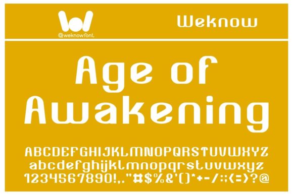 Age of Awakening: A Bold Display Typeface for Modern Projects