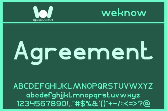 Agreement: A Clean Display Font for Modern Design