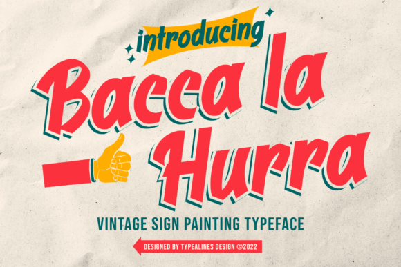Bacca La Hurra: A Bold Vintage Font for Modern Designs
