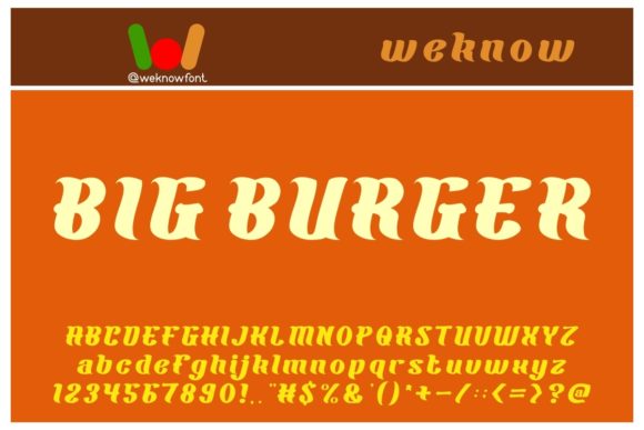 Big Burger: A Bold Display Font for Impactful Designs