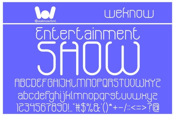 Entertainment Show: A Modern Display Font for Creative Projects