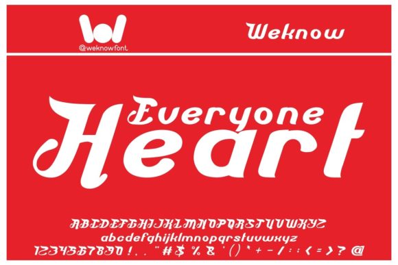 Everyone Heart: A Quirky Display Font for Creative Projects