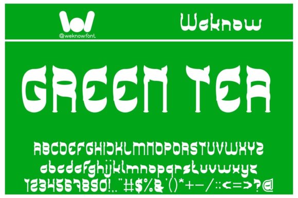 Green Tea: A Stylish Display Font for Modern Designers