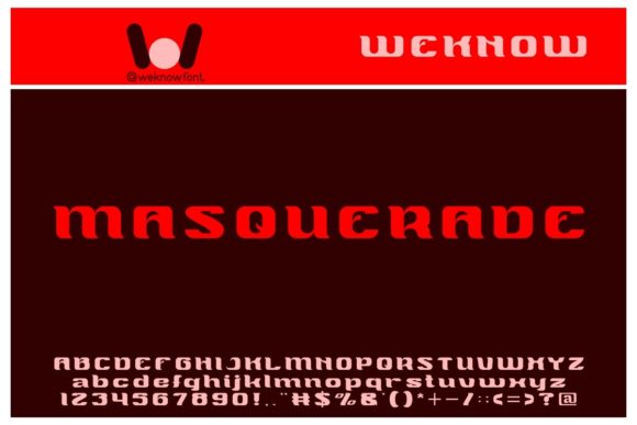 Masquerade: A Unique Comic Styled Display Font