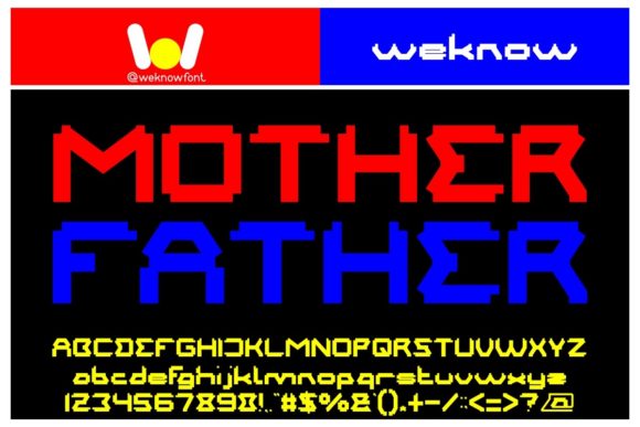 Mother Father: The Cool Techno Display Typeface