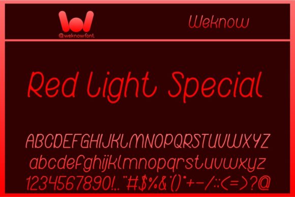 Red Light Special: A Dynamic Script Font for Bold Designs