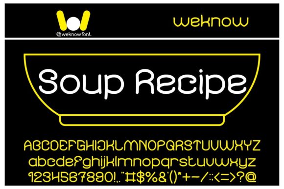 Soup Recipe: A Cool & Unique Display Font for Creative Projects