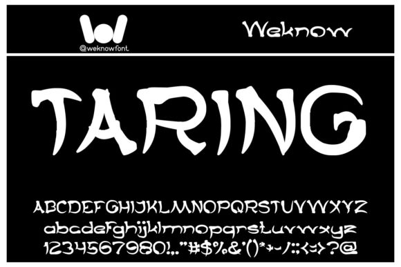Taring: A Cool, Unique and Authentic Display Font