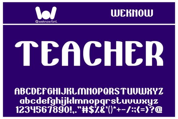 Teacher Font: Bold Display Typeface for Creative Projects