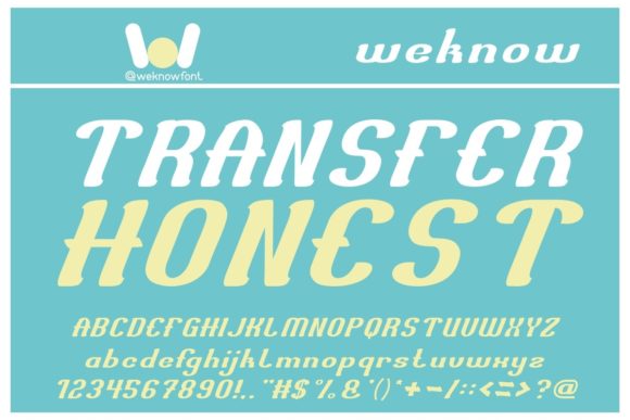 Transfer Honest: A Font for Bold, Authentic Design