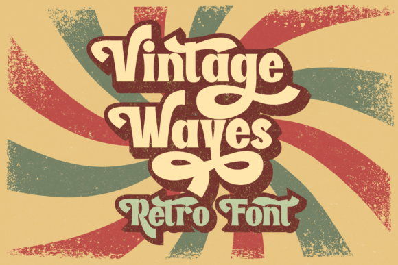 Vintage Waves: Retro Stylish Display Font for Creative Projects