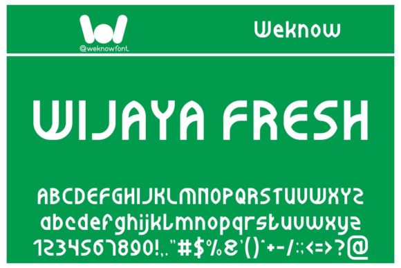 Wijaya Fresh: A Cool Display Font for Creative Projects